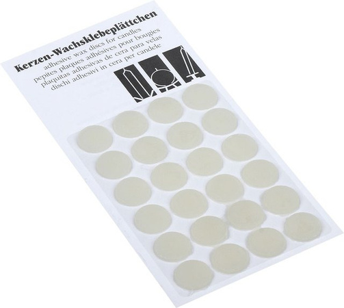 Steinhart Kerzen Wachs-Klebeplättchen in Weiß, 24 Stück aus Paraffin für Adventskranz, Hochzeit und Events