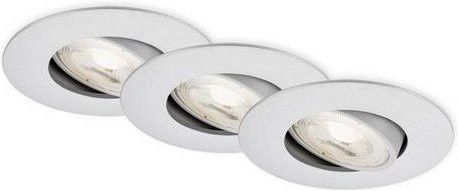 Briloner LED Einbauleuchte Chrom matt dimmbar IP65 warmweiß - Bild 1