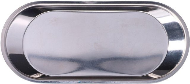 mfySpace Mehrzweck-Ablage aus verdicktem Edelstahl in Oval, Silber - Bild 1