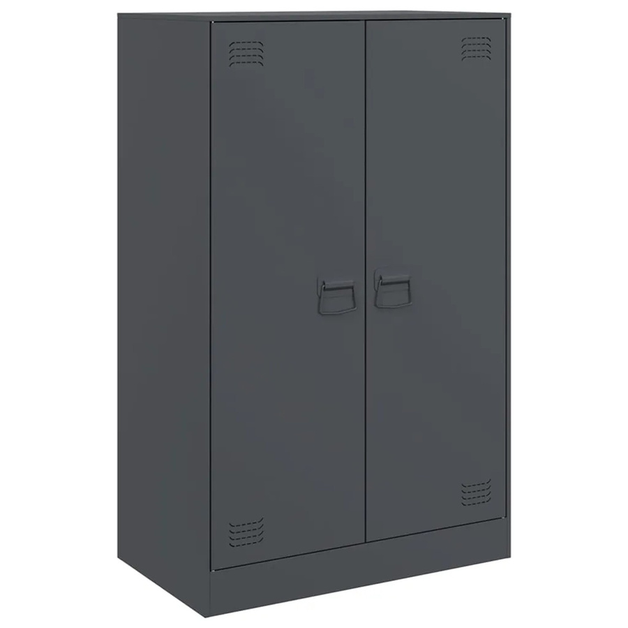 vidaXL Sideboard aus kaltgewalztem Stahl in Anthrazit matt, B/T/H: 67 x 39 x 107 cm - Bild 2