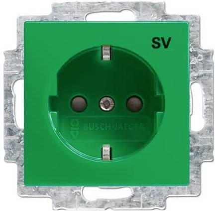 ABB Geräteeinsatz Steckdose IP20 Grün 2CKA002013A5388 - Bild 1