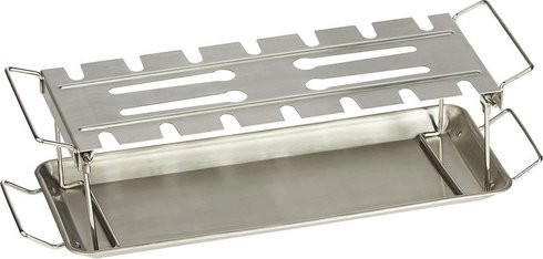 Mr. GARDENER Chicken-Wings-Grillgestell aus Edelstahl in Silber, Breite: 44,5 cm - Bild 1