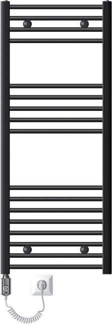 Elektrischer Badheizkörper LuxeBath Anthrazit Gerade mit Heizstab 900W und Thermostatkopf, B/T/H: 50 x 30 x 120 cm - Bild 2