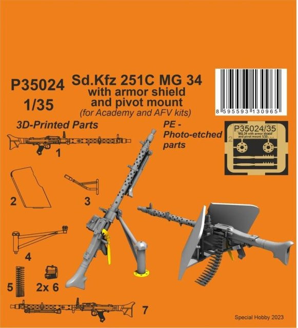 CMK Sd.Kfz 251C MG 34 with armor shiels and pivot mount, Fahrzeug, Grau - Bild 1