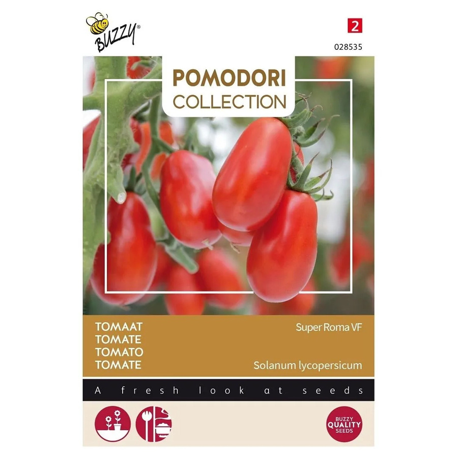 Buzzy Pomodori Tomate Super Roma VF Gemüse-Saatgut 0,75 g - Bild 2