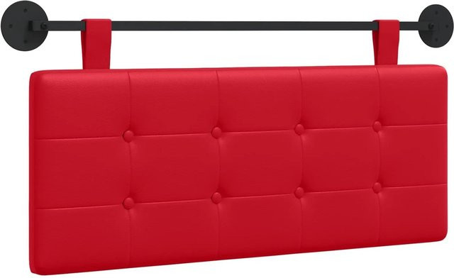 vidaXL Wandmontiertes Polsterpaneel aus Kunstleder in Rot, B/H: 110 x 55 cm - Bild 1