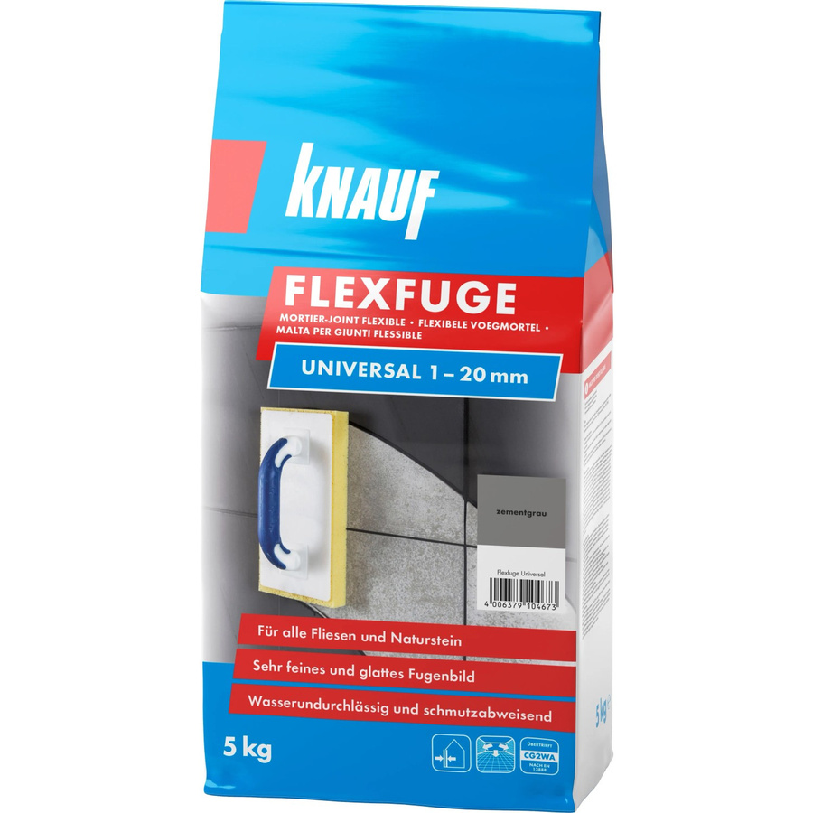 Knauf Flexfuge Universal Fugenmörtel Zementgrau 5 kg - Bild 2