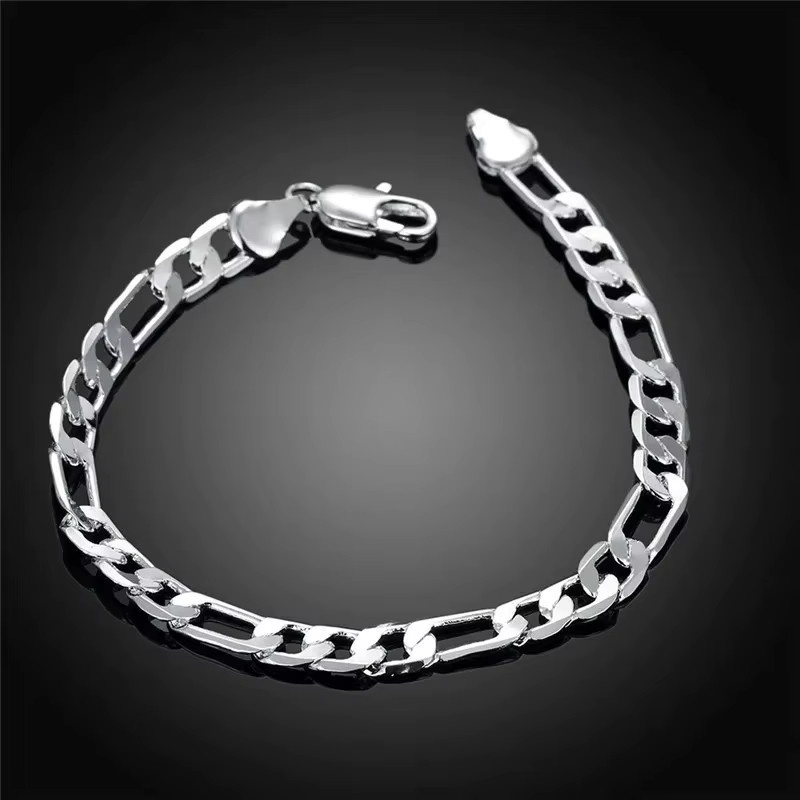 Figaro-Kettenarmband 925 Silber, Herren - Bild 3