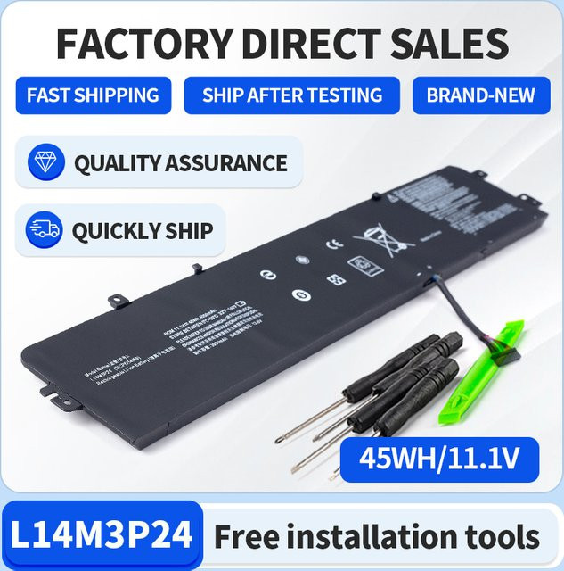 SOMI Laptop-Akku L14M3P24 für Lenovo IdeaPad Y700-14ISK 700-15ISK 700-17ISK Legion Y520-15IKBA, Schwarz, 4050mAh/45Wh - Bild 1