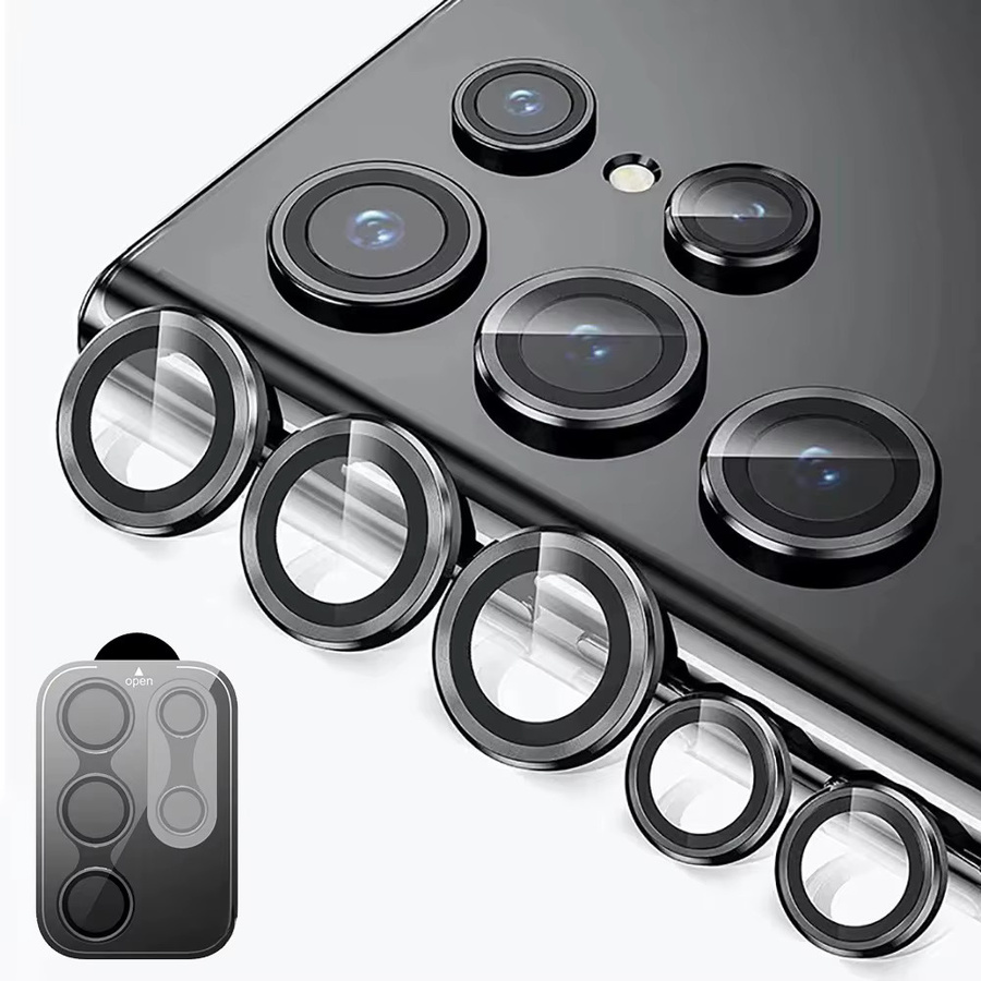 Samsung Kamera Schutz Metall Ring mit Objektiv Glas für Galaxy S24 Ultra S24 Plus in Grün - Bild 6