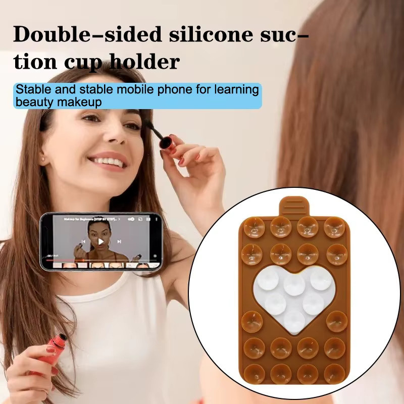 KOQZM Silikon Saugnapf Aufkleber als Smartphone Wandhalterung und Becher Matte - Bild 2