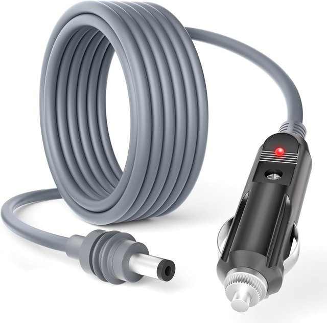 Starlink Mini DC-Stromkabel mit USB-C und Zigarettenanzünder, 12 V Auto-Stromkabel in Grau - Bild 1