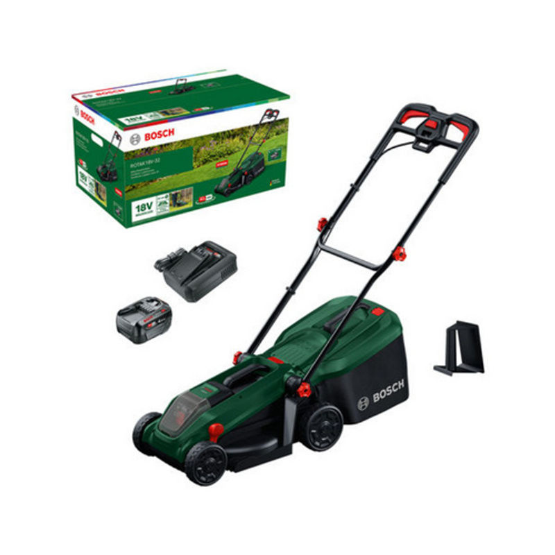 Bosch Akku-Rasenmäher Rotak 18V-32 in Grün/Schwarz mit 4,0Ah Akku und Ladegerät - Bild 2