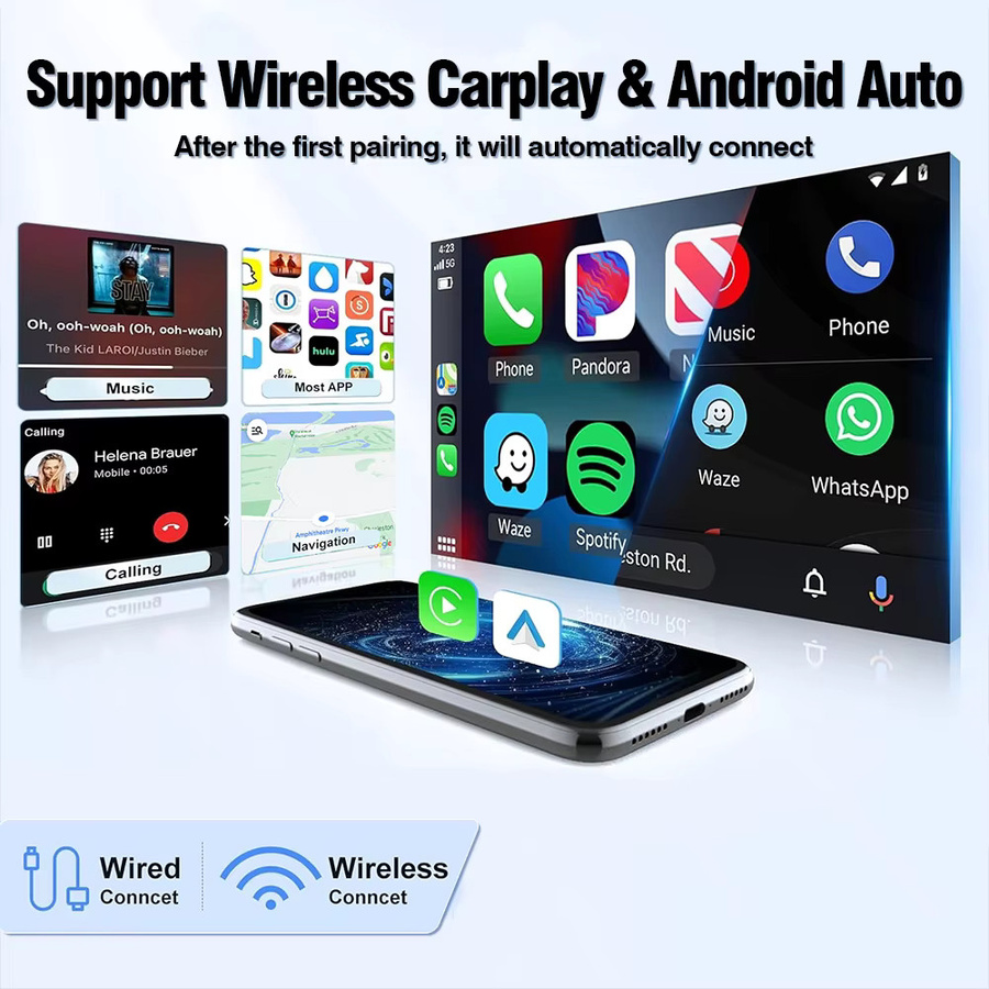 AUTOTOP Kabelloses CarPlay und Android Auto Interface für BMW NBT CIC EVO 1 2 3 4 5 Serie X1 X3 X4 X5 X6 in Schwarz - Bild 2