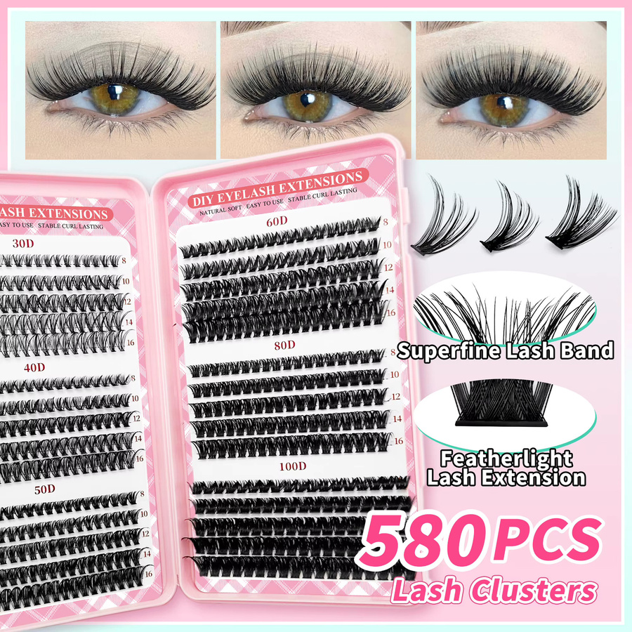 LAKANAKA Wispy Lash Clusters Wimpernverlängerung, Natürlich - Bild 5