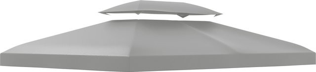 Outsunny Ersatzdach für Gartenpavillon aus wetterfestem Polyester, Hellgrau, 3 x 4 m - Bild 1