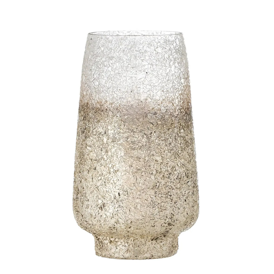 Bloomingville Kerzenhalter Lucina aus Glas in Silber, Höhe: 20 cm - Bild 1