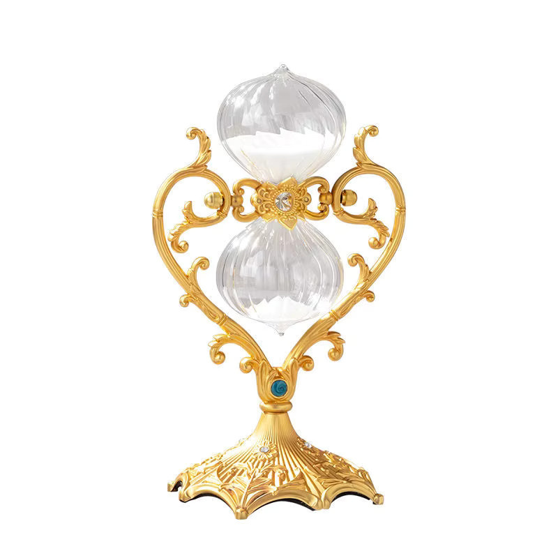 ZHOUZHI Sanduhr im Vintage-Stil aus Glas und Zinklegierung in Gold - Bild 3
