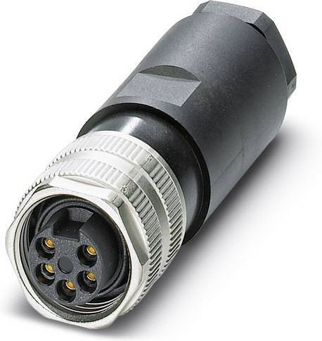 Phoenix Contact 1559071 Sensor-Aktor-Steckverbinder unkonfektioniert 7/8 Buchse gerade, 5-polig, Schwarz, Metall - Bild 1