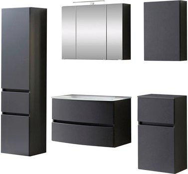 HELD MÖBEL Waschtisch-Set KOPENHAGEN, 8-teilig, grau, modern, B/H/T: 180 x 40 x 35 cm - Bild 1