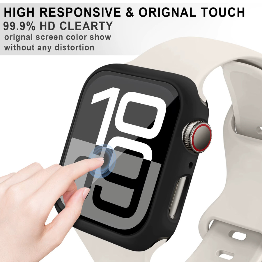 LCAPLE Displayschutzfolie für Apple Watch, gehärtetes Glas, transparent - Bild 4