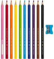 Faber-Castell Buntstifte Triangular Jumbo, 10er Pack, Mehrfarbig - Bild 1