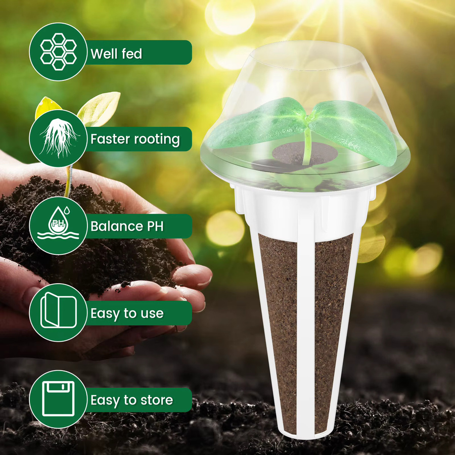 Hydroponic Pods Kit aus Kunststoff für die Pflanzenzucht mit optimaler Wasserspeicherung und Seed Starter Pads für dein Indoor-Growing - Bild 2
