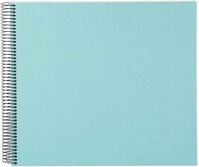 goldbuch Spiralalbum aus Leinen in Aqua mit 40 weißen Seiten, B/H: 30 x 35 cm - Bild 1