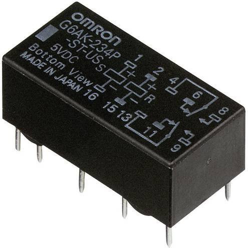 Omron G6AK-274P-ST-US Printrelais 24 VDC 2A 2 Wechsler Schwarz - Bild 1