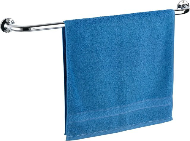 Wenko Badetuchhalter Basic aus Edelstahl glänzend in Silber, Breite: 80 cm - Bild 1