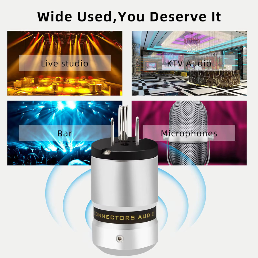 Preffair Hi-End Audio-Netzstecker IEC C13 aus Aluminium in Silber - Bild 6