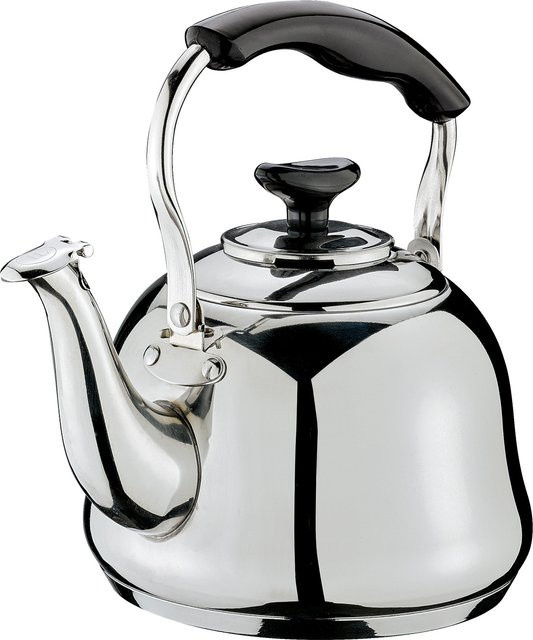 Wasserkessel Cilio Classico aus Edelstahl in Silber, Höhe: 19,0 cm, Breite: 14,5 cm, Tiefe: 14,5 cm - Bild 1