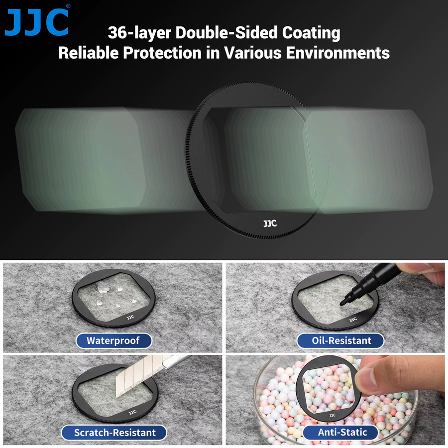 JJC UV-Filter für Canon Powershot SX740 HS, mehrfach beschichtetes optisches Glas, transparent - Bild 2