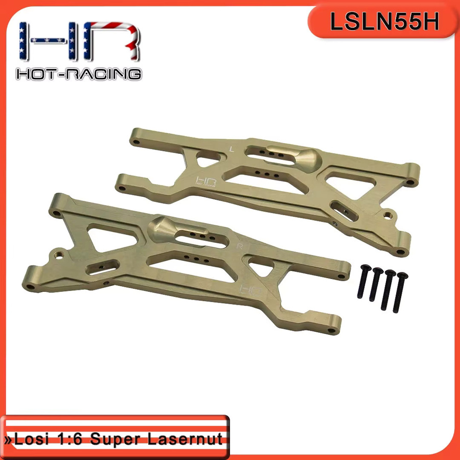 Losi Super Lasernut 7075 Aluminiumlegierung, vorderer unterer A-Arm, Metall, Grau - Bild 2