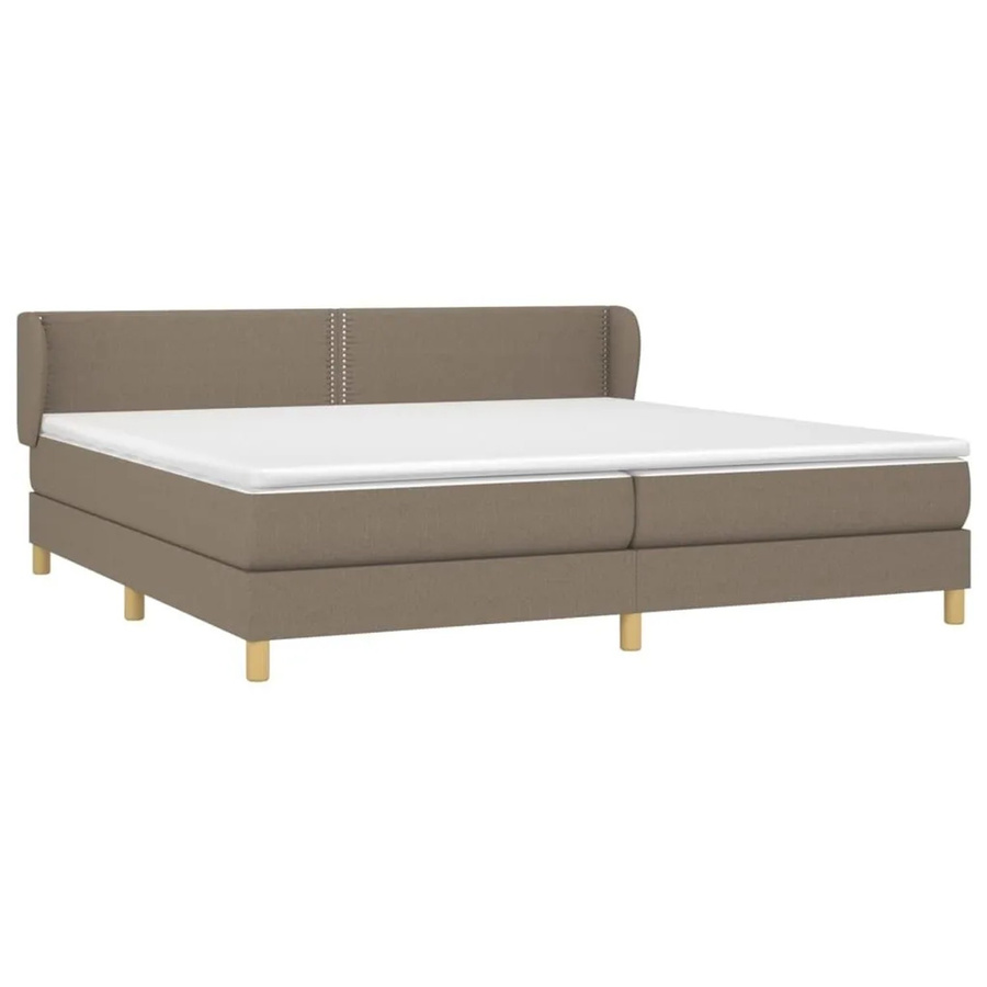 vidaXL Boxspringbett mit Matratze Hybrid-Design in Beige, B/T/H: 200 x 200 x 203 cm - Bild 2