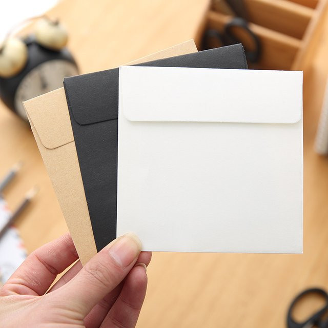 50 Stück quadratische Umschläge in Schwarz, 15,24 x 15,24 cm, ideal für Hochzeitseinladungen und Fotos - Bild 1