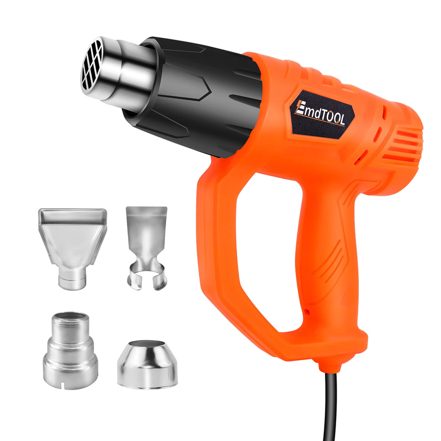 BRIEFNESS Heißluftpistole Set in Orange mit 2000W Leistung, 2 Temperaturstufen (300 °C - 600 °C) und 2 Luftstromgeschwindigkeiten inklusive 4 Düsen - Bild 9