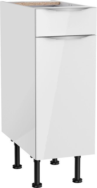 Optifit Küchen-Unterschrank Arvid in Weiß glänzend, B/T/H: 30 x 58,4 x 87 cm - Bild 1