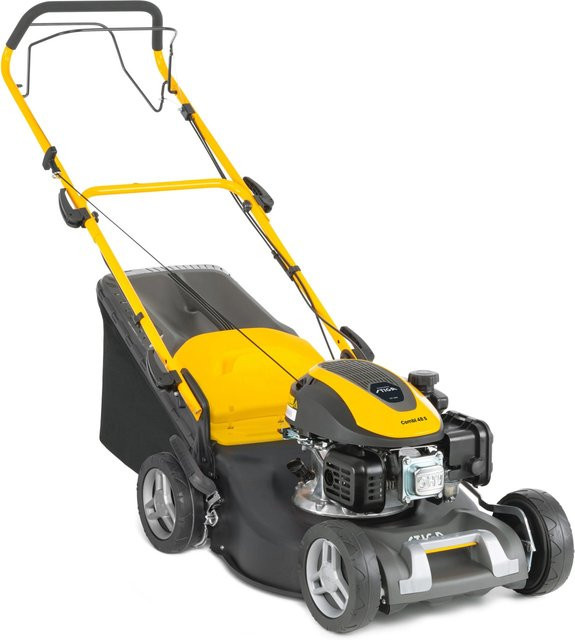 Stiga Benzin-Rasenmäher Combi 48 S in Gelb mit 46 cm Schnittbreite und Mulchkit - Bild 1