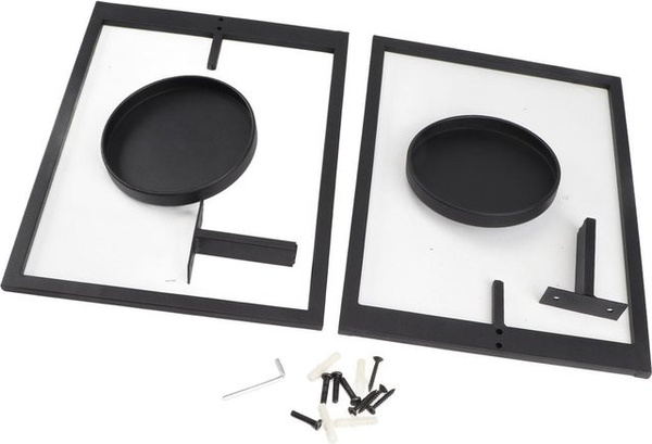 2er-Set Pflanzenregal aus Metall von aimo in Schwarz zur Wanddekoration