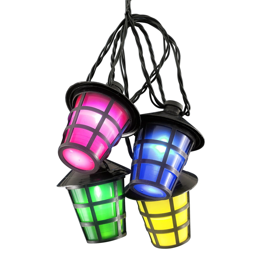 Konstsmide LED-Lichterkette Outdoor mit 20 bunten Lampions in Schwarz - Bild 2