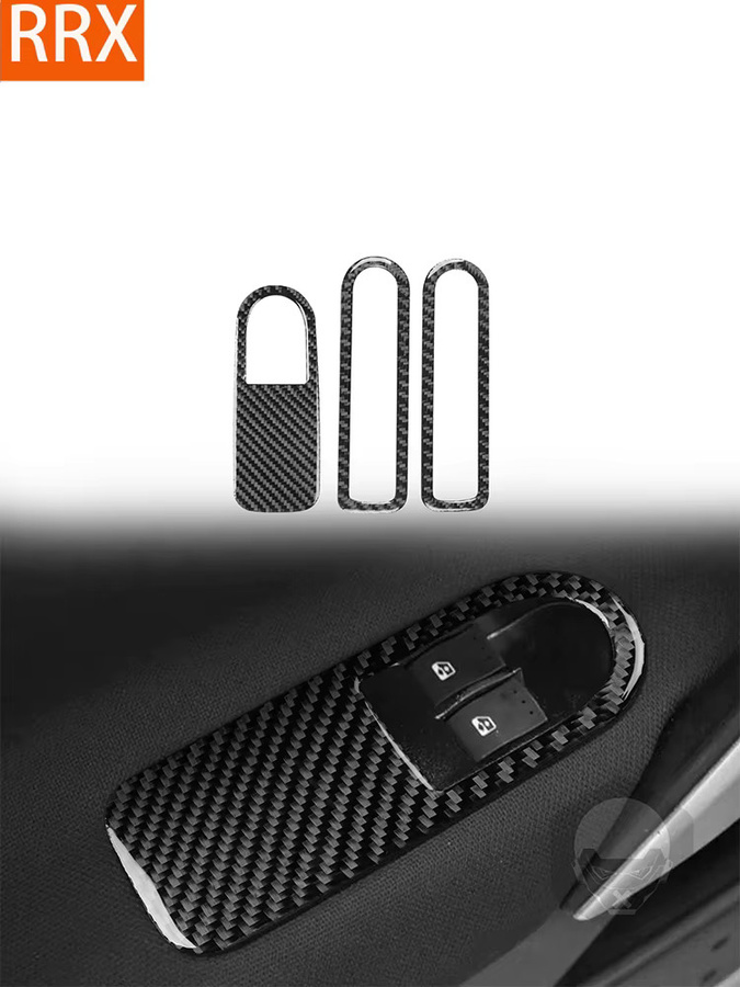 RRX CARBON Carbon-Faser Aufkleber für Renault Megane II 2004-2008 in Schwarz für Radio-AC/CD-Schalttafel und Türverkleidung - Bild 3