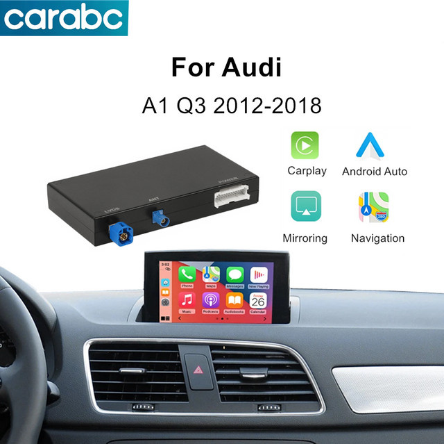 CARABC Wireless CarPlay und Android Auto mit AirPlay Mirror Link für Audi A1 Q3 2012–2018 MMI 2G/3G HN+ RMC in Schwarz - Bild 1