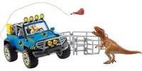Schleich Dinosaurs Geländewagen mit Dino-Außenposten und Spielfigur - Bild 1