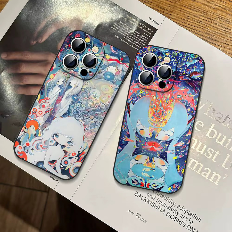 Art K-Kikuo Stoßfeste Handyhülle für Apple iPhone in Schwarz - Bild 4