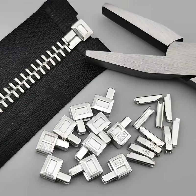 Metall-Reißverschluss-Reparatur-Set in Silber, 10er-Pack Schneider-Nähzubehör für die Reparatur von Taschen, Jacken und Hosen - Bild 2