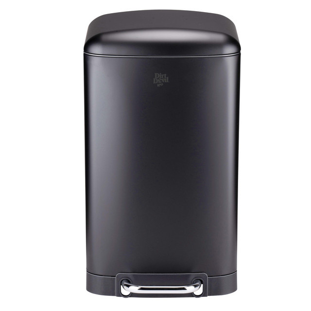 Dirt Devil Treteimer aus Edelstahl in Schwarz mit Soft-Close und herausnehmbarem Inneneimer, Volumen: 20 l, B/H/T: 30 x 52,5 x 29 cm - Bild 3