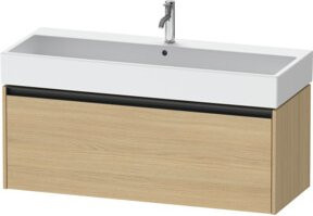 Duravit Waschtischunterschrank Ketho.2 in Beige mit einer Auszug, wandhängend, Breite: 118,4 cm, Tiefe: 46 cm, Höhe: 44 cm - Bild 1