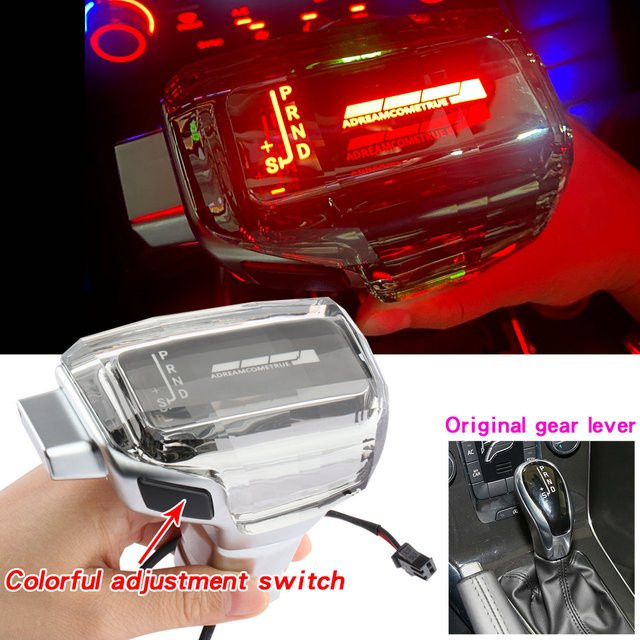 LED Kristall Schaltknauf für Volvo S80 V70 S60 V60 XC60 XC70 in Transparent - Bild 1