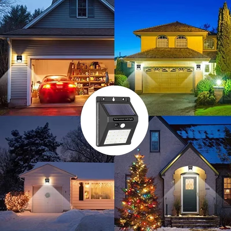 Heinast Solar-Wandleuchte mit 20 LED und PIR-Bewegungsmelder, IP65 wasserdichte Außenleuchte in Schwarz für Garten und Außenbereich - Bild 5